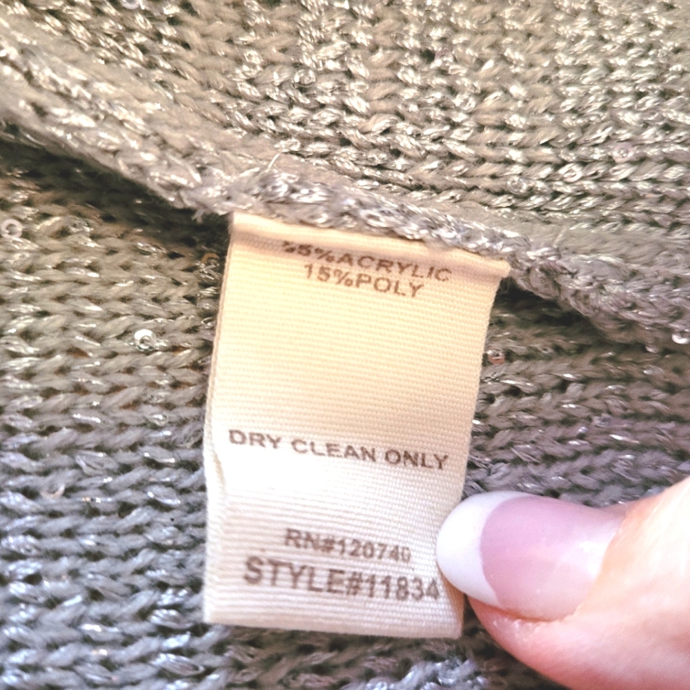 Mystree Silver Sequin Jacket S - Picture 6 of 6